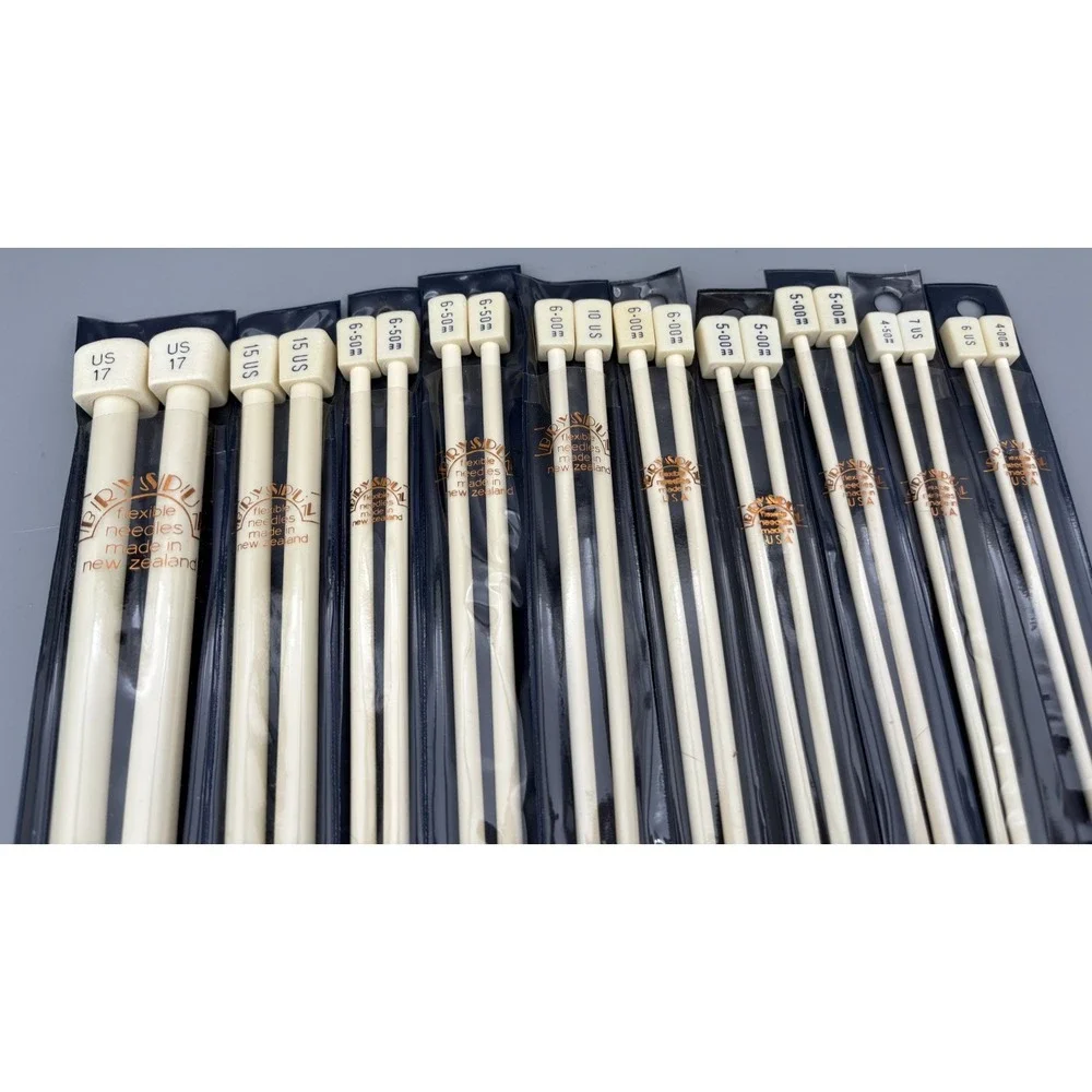 Lot of 10 Bryspun‎ Crochet Flexible Knitting Needles 14
